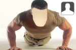 Pushup Soldier Face in Hole