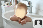 Baby In A Sink Face In Hole