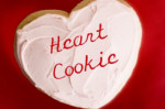 frosted heart shaped cookie valentines day