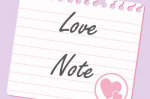 pink hearts love note letter paper valentines day