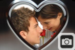 Silver Heart Valentines Day Frame