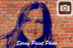 spray paint your photo onto a brick wall and tag it with some graffiti